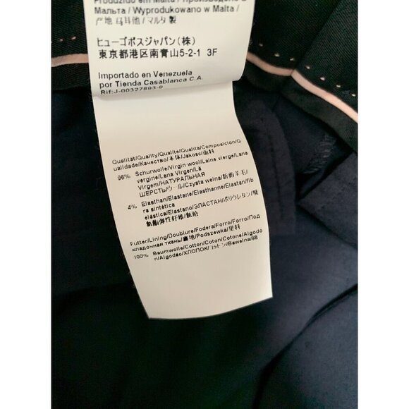 Hugo Boss Womens Wool Blend Tailored Trousers Made In Malta - Picture 4 of 4